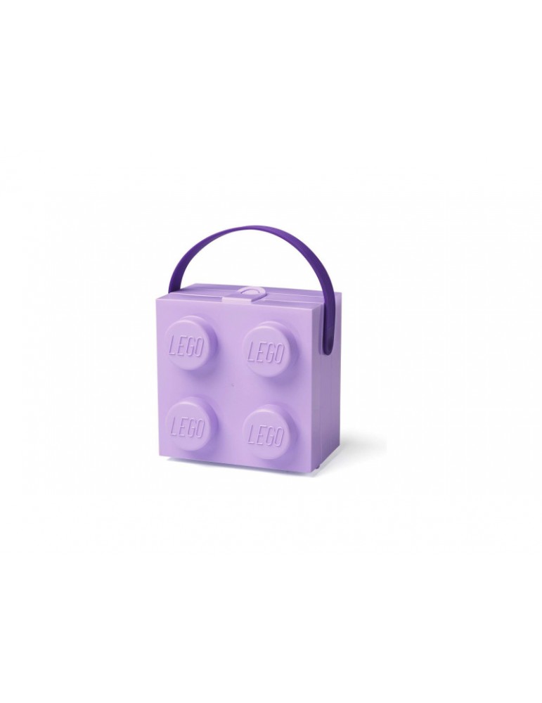 LEGO pietų dėžutė su rankena 166x165x117mm - Lavender