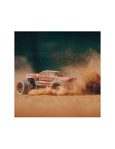 Arrma Granite Grom 1:18 4WD RTR raudonas RC modelis su LiPo akumuliatoriumi