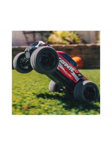 Arrma Granite Grom 1:18 4WD RTR raudonas RC modelis su LiPo akumuliatoriumi
