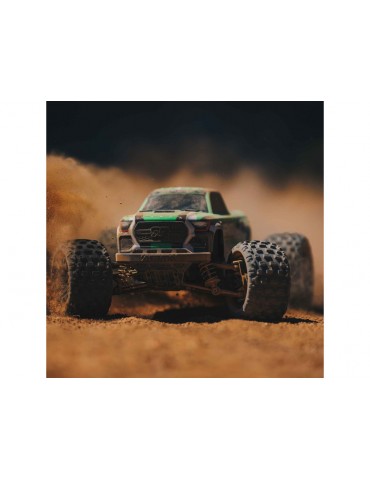 Arrma Granite Grom 1:18 4WD RTR raudonas RC modelis su LiPo akumuliatoriumi