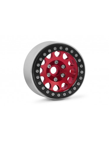 1.9'' Aluminum Beadlock Rims for 1/10 Crawler Red - 2pcs