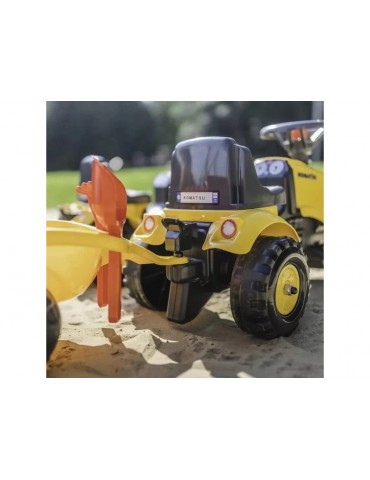 FALK - D tské odrážedlo Baby Komatsu s vlečkou, lopatkou a hrabičkami