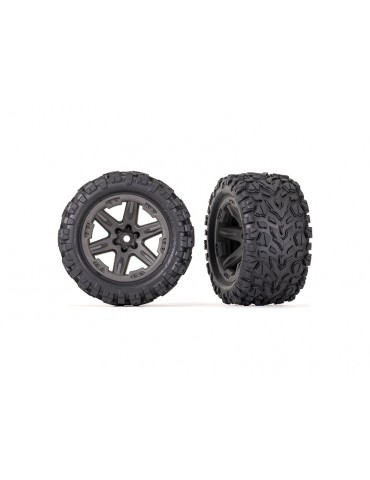 Traxxas Tires & wheels 2.8", RXT gray wheels, Talon EXT tires (2)