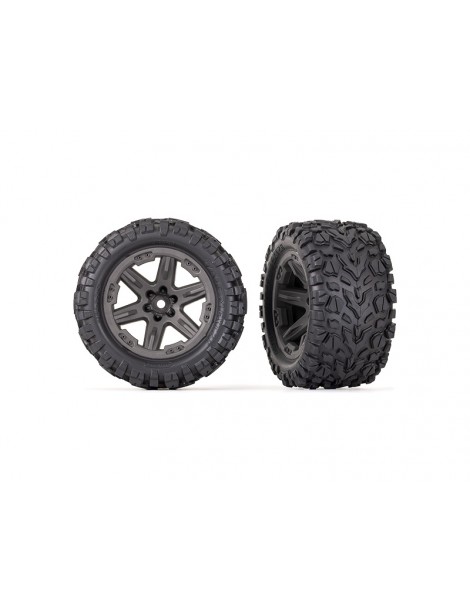 Traxxas Tires & wheels 2.8", RXT gray wheels, Talon EXT tires (2)