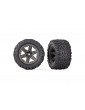 Traxxas Tires & wheels 2.8", RXT gray wheels, Talon EXT tires (2)