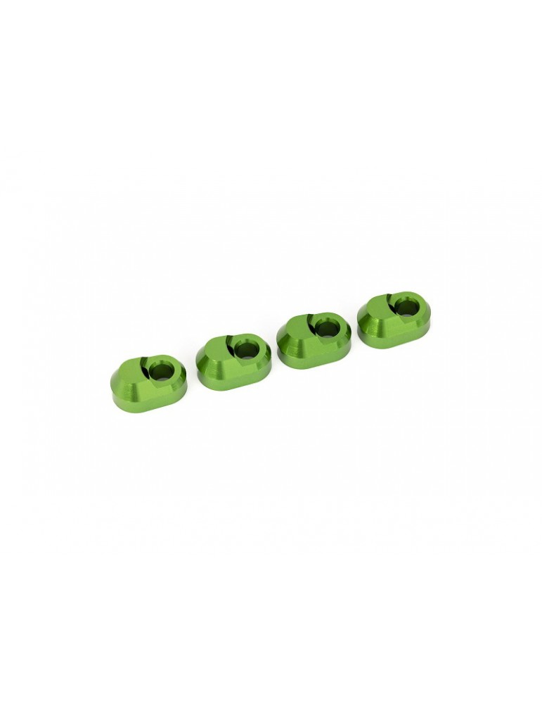 Traxxas Suspension pin retainer, 6061-T6 aluminum (green-anodized) (4)