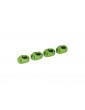 Traxxas Suspension pin retainer, 6061-T6 aluminum (green-anodized) (4)