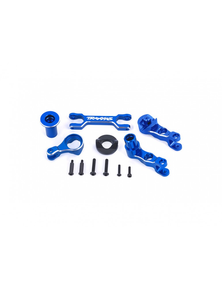 Traxxas Steering bellcranks/ draglink (6061-T6 aluminum, blue-anodized) (fits X-Maxx)