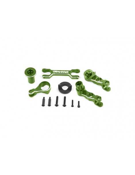 Traxxas Steering bellcranks/ draglink (6061-T6 aluminum, green-anodized) (fits X-Maxx)