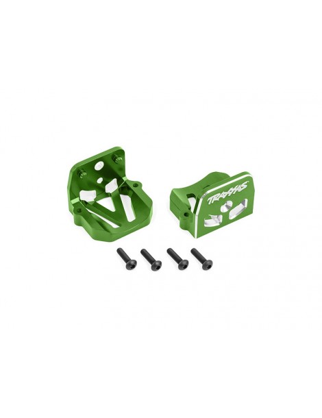 Traxxas Motor mounts, 6061-T6 aluminum (green-anodized) (front & rear)
