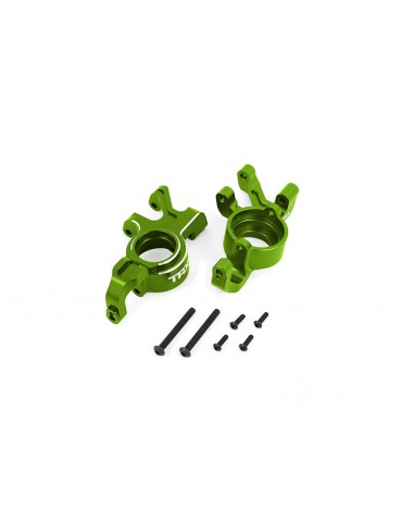 Traxxas Steering blocks, 6061-T6 aluminum (green-anodized), left & right