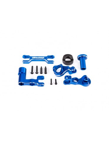 Traxxas Steering bellcranks (left & right)/ draglink (6061-T6 aluminum, blue-anodized) (fits XRT)