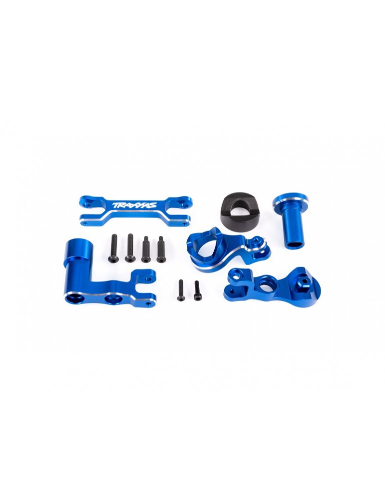 Traxxas Steering bellcranks (left & right)/ draglink (6061-T6 aluminum, blue-anodized) (fits XRT)