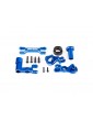 Traxxas Steering bellcranks (left & right)/ draglink (6061-T6 aluminum, blue-anodized) (fits XRT)