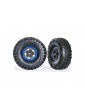 Traxxas Tires & wheels 2.2", TRX-4 Sport gray/blue, Canyon Trail tires (2)