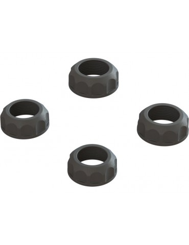 Arrma Shock Cap (4): 4X4, Black