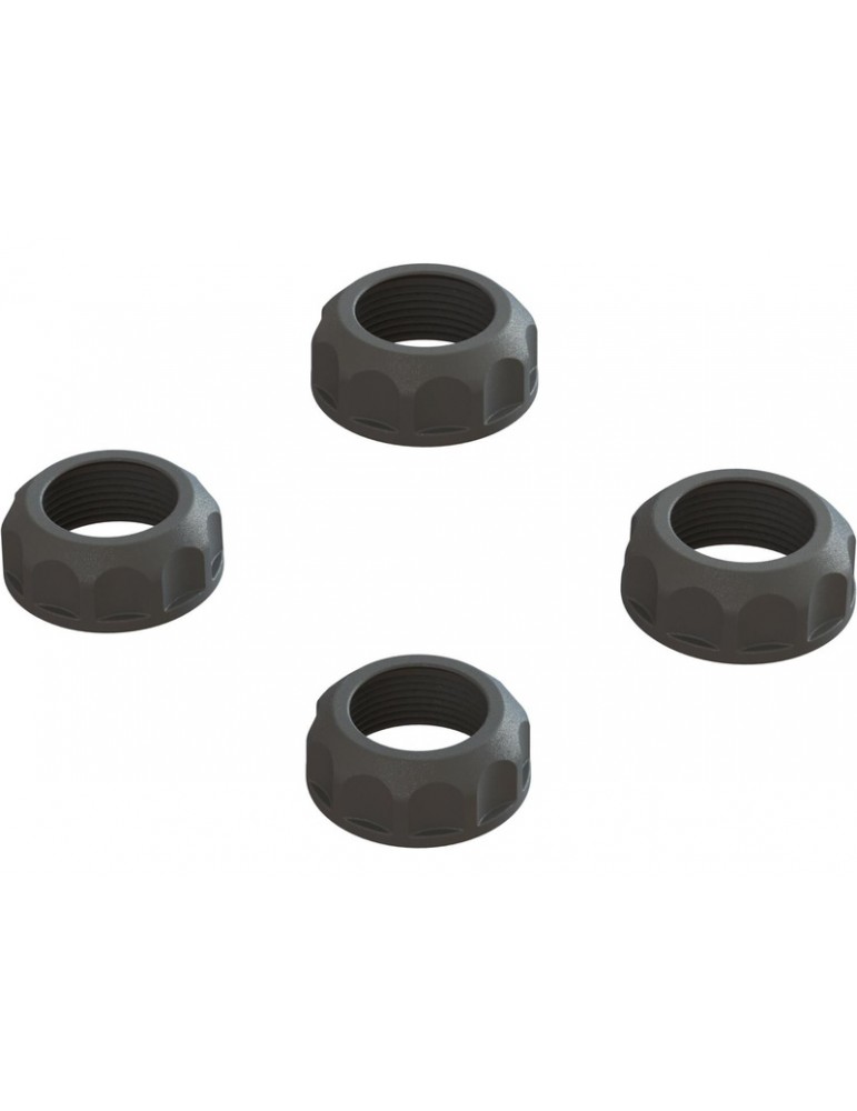 Arrma Shock Cap (4): 4X4, Black