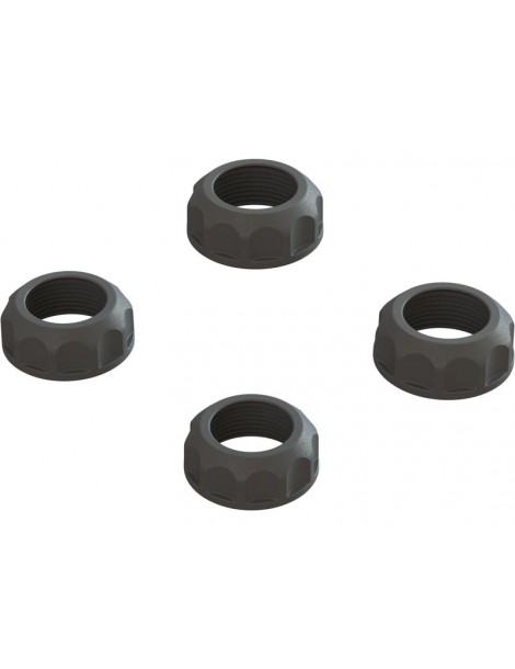 Arrma Shock Cap (4): 4X4, Black