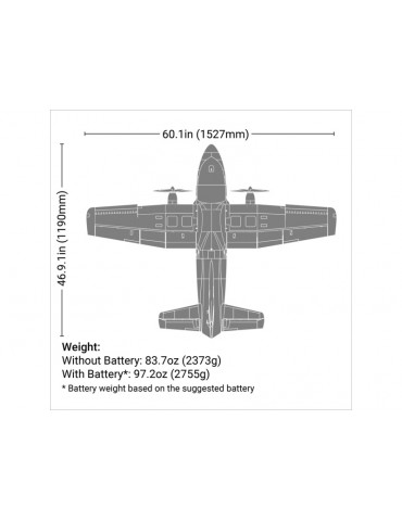E-flite EC-1500 Twin 1.5m PNP