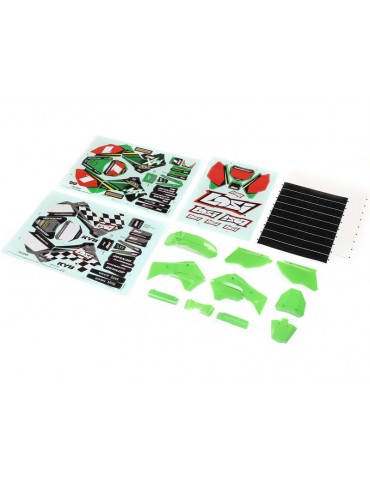 Losi Green Plastics w/Wraps: PM-MX
