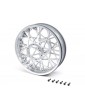 Losi Rear Wheel Set, Satin Chrome: PM-MX