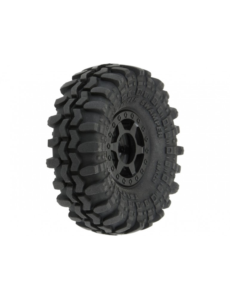 Pro-Line Wheels 1.0", Interco Super Swamper Tires, Holcomb H7 Black Wheels (4)