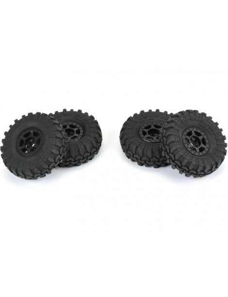 Pro-Line Wheels 1.0", Interco Super Swamper Tires, Holcomb H7 Black Wheels (4)