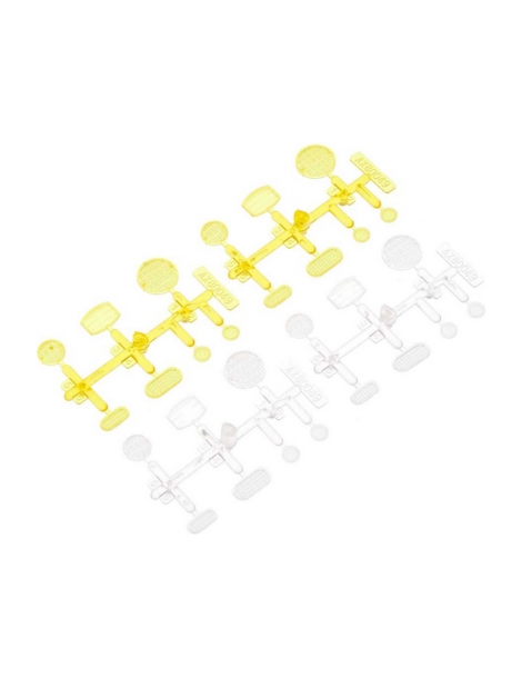 Axial LED Lens Set Yellow/Clear (4)