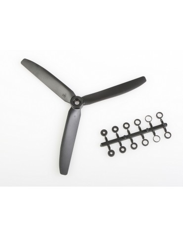 Propeller GWS HD 8x4 black 3-blade (counter rotating)