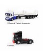 Turbo Racing 1/76 C50 RC Semi-Truck with trailer RTR (white)