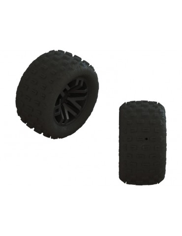 Arrma dBoots Fortress Tire Set Glued (Black) (2)