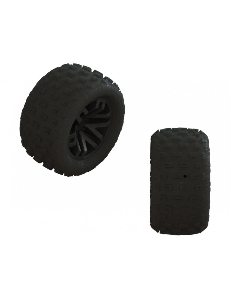 Arrma dBoots Fortress Tire Set Glued (Black) (2)