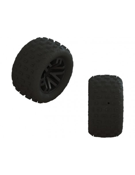 Arrma dBoots Fortress Tire Set Glued (Black) (2)