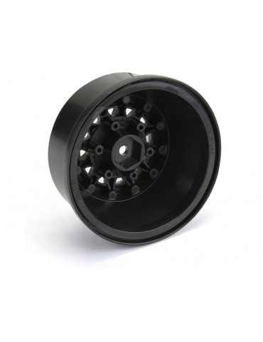 Pro-Line Wheels 2.2/3.0" Raid Bead-Loc H12/H14 SC Silver/Black (2)
