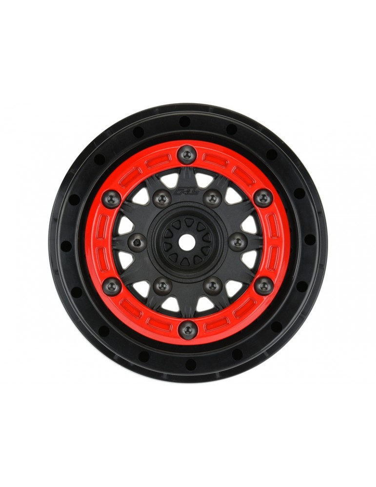 Pro-Line Wheels 2.2/3.0" Raid Bead-Loc H12/H14 SC Red/Black (2)