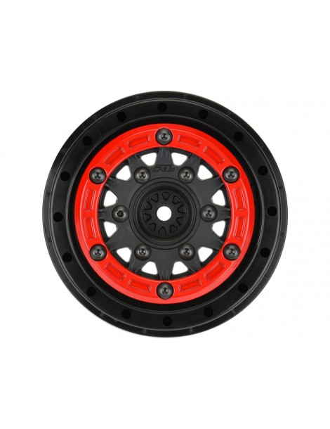 Pro-Line Wheels 2.2/3.0" Raid Bead-Loc H12/H14 SC Red/Black (2)