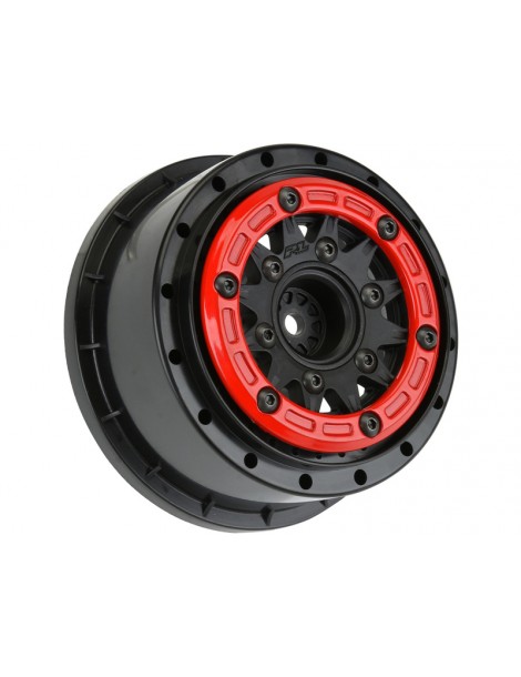 Pro-Line Wheels 2.2/3.0" Raid Bead-Loc H12/H14 SC Red/Black (2)