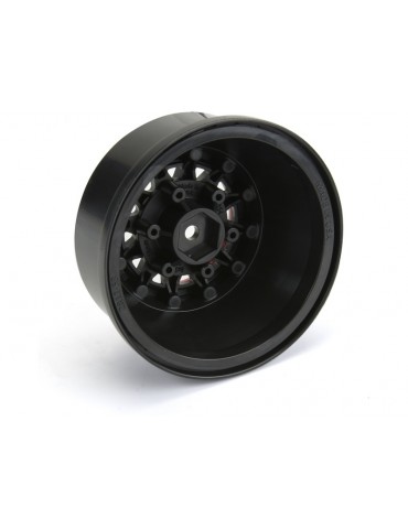 Pro-Line Wheels 2.2/3.0" Raid Bead-Loc H12/H14 SC Red/Black (2)