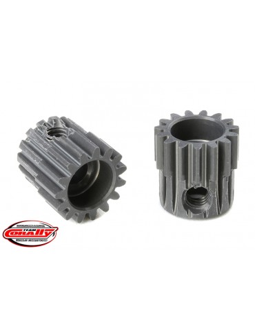 48 DP Pinion - Short - Hard Anodised AL7075 - 15 Teeth - Shaft Dia. 3.17mm