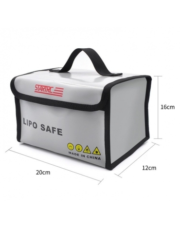 Akumuliatoriaus saugos krepšys - Įkrovimas - Sandėliavimas - 20x12x16cm