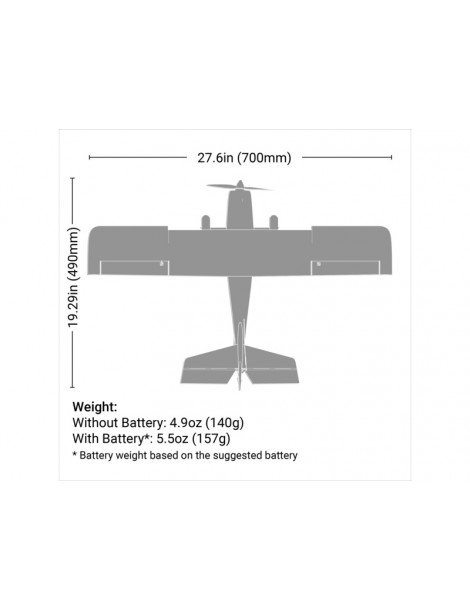 Hobbyzone Apprentice STOL S 0.7m SAFE BNF Basic