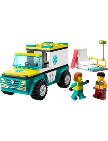 LEGO City - Emergency Ambulance and Snowboarder