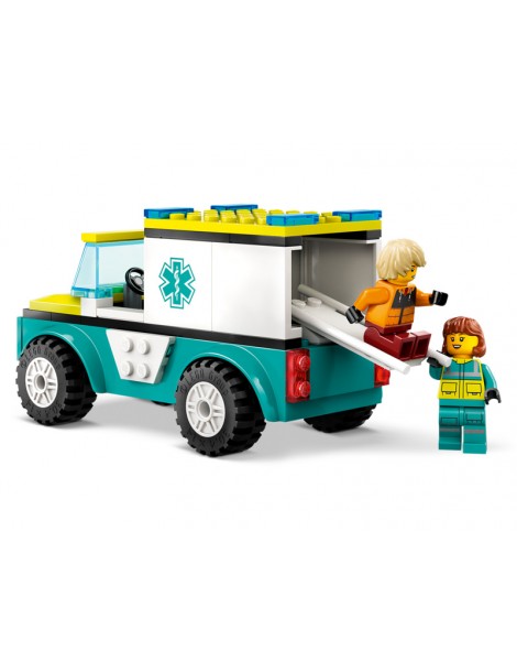 LEGO City - Emergency Ambulance and Snowboarder