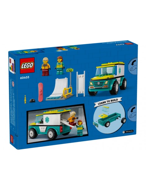 LEGO City - Emergency Ambulance and Snowboarder