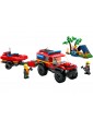 LEGO City - 4x4 Fire Truck with Rescue Boat