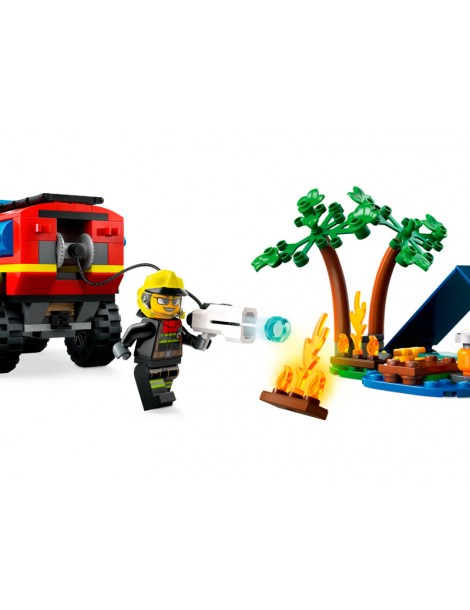 LEGO City - 4x4 Fire Truck with Rescue Boat