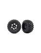 Traxxas RC ratai 4.3/5.7" su Maxx AT belted padangomis ir juodais ratlankiais – CyborgShop