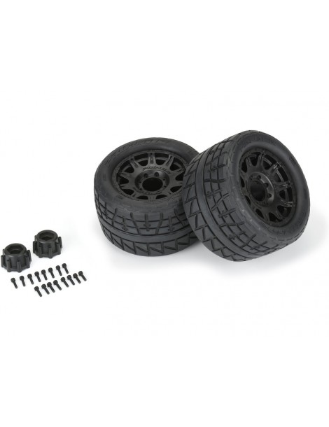 Pro-Line Wheels 3.8", Menace HP Belted Tires, Raid H17 Black Wheels (2)