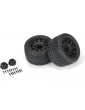 Pro-Line Wheels 3.8", Menace HP Belted Tires, Raid H17 Black Wheels (2)