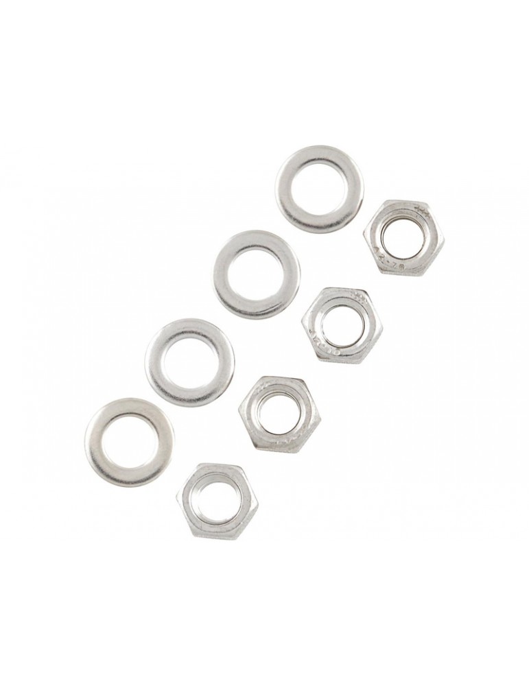 Raboesch nut M2 with washer stainless steel (4+4)